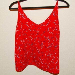 Banana Republic Red Camisole with Blue and White Accents